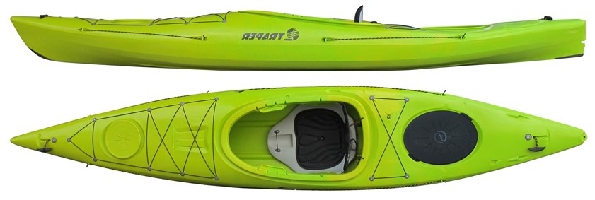 Kajak Aquarius traper - kajak jednoosobowy w kolorze zielonożółtym